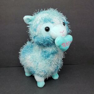 Kellytoy Valentine's Day Eyelash Llama Plush Stuffed Animal 12" Blue White XOXO